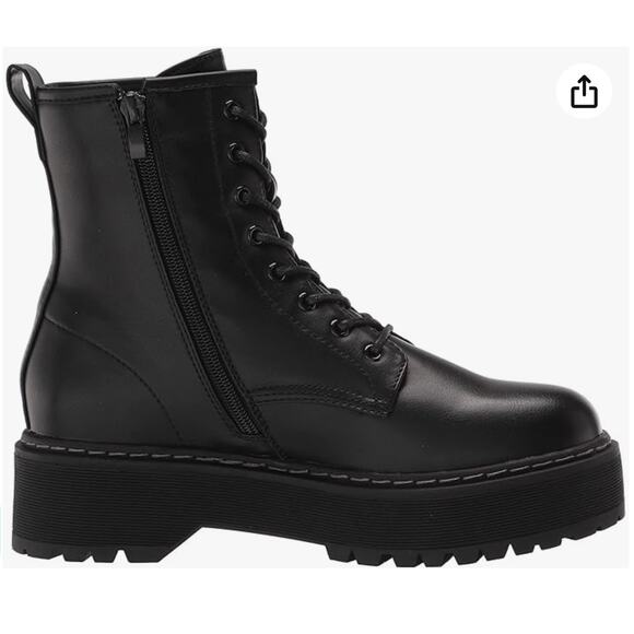 Steve Madden Women's Bettyy1 Combat Side-Zip and Lace-up Boot size 8 - Picture 3 of 9